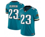 Men's Jacksonville Jaguars #23 Foye Oluokun Teal 2024 F.U.S.E. Prowler Throwback Vapor Limited Football Stitched Jersey