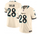 Men's Jacksonville Jaguars #28 Fred Taylor Cream 2026 F.U.S.E. Rivalries Collection Limited Football Stitched Jersey Men's Jacksonville Jaguars #28 Fred Taylor Cream 2026 F.U.S.E. Rivalries Collection Limited Football Stitched Jersey