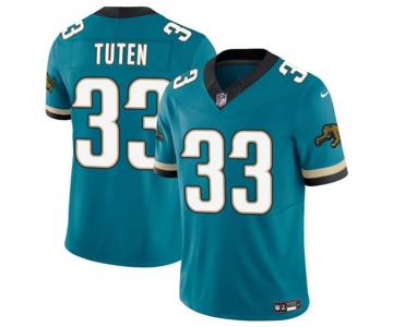 Men's Jacksonville Jaguars #33 Bhayshul Tuten Teal 2024 F.U.S.E. Prowler Throwback Vapor Limited Football Stitched Jersey