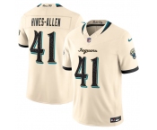 Men's Jacksonville Jaguars #41 Josh Hines-Allen Cream 2026 F.U.S.E. Rivalries Collection Limited Football Stitched Jersey Men's Jacksonville Jaguars #41 Josh Hines-Allen Cream 2026 F.U.S.E. Rivalries Collection Limited Football Stitched Jersey
