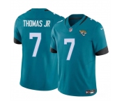 Men's Jacksonville Jaguars #7 Brian Thomas Jr Teal 2024 Draft F.U.S.E Vapor Untouchable Limited Football Stitched Jersey