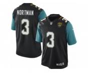 Men's Nike Jacksonville Jaguars #3 Brad Nortman Limited Black Alternate NFL Jersey