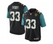 Men's Nike Jacksonville Jaguars #33 Chris Ivory Limited Black Alternate NFL Jersey