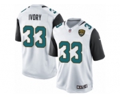Men's Nike Jacksonville Jaguars #33 Chris Ivory Limited White NFL Jersey