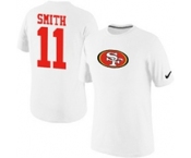 Nike San Francisco 49ers 11 SMITH Name & Number T-Shirt White