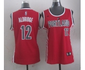 women nba portland trailblazers #12 aldridge red