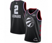 Youth Jordan Toronto Raptors #2 Kawhi Leonard Swingman Black 2019 All-Star Game Basketball Jersey