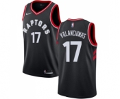 Youth Nike Toronto Raptors #17 Jonas Valanciunas Swingman Black Alternate NBA Jersey Statement Edition