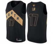 Youth Toronto Raptors #17 Jeremy Lin Swingman Black 2019 Basketball Finals Bound Jersey - City Edition