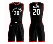 Youth Toronto Raptors #20 Jodie Meeks Swingman Black 2019 Basketball Finals Bound Suit Jersey Statement Edition
