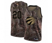 Youth Toronto Raptors #20 Jodie Meeks Swingman Camo Realtree Collection 2019 Basketball Finals Bound Jersey