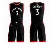 Youth Toronto Raptors #3 OG Anunoby Swingman Black 2019 Basketball Finals Bound Suit Jersey Statement Edition