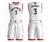Youth Toronto Raptors #3 OG Anunoby Swingman White 2019 Basketball Finals Bound Suit Jersey - Association Edition
