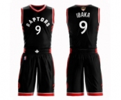 Youth Toronto Raptors #9 Serge Ibaka Swingman Black 2019 Basketball Finals Bound Suit Jersey Statement Edition