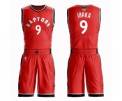 Youth Toronto Raptors #9 Serge Ibaka Swingman Red 2019 Basketball Finals Bound Suit Jersey - Icon Edition