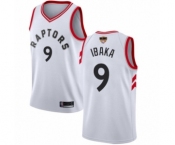 Youth Toronto Raptors #9 Serge Ibaka Swingman White 2019 Basketball Finals Bound Jersey - Association Edition