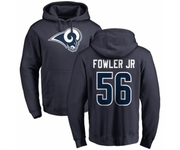 NFL Nike Los Angeles Rams #56 Dante Fowler Jr Navy Blue Name & Number Logo Pullover Hoodie