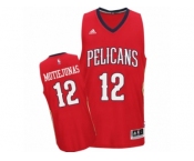 Men's Adidas New Orleans Pelicans #12 Donatas Motiejunas Swingman Red Alternate NBA Jersey