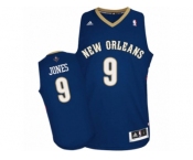 Men's Adidas New Orleans Pelicans #9 Terrence Jones Authentic Navy Blue Road NBA Jersey