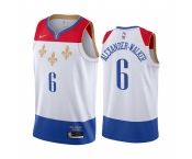 Nike Pelicans #6 Nickeil Alexander-Walker White NBA Swingman 2020-21 City Edition Jersey