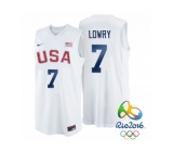 Men's Nike Rio 2016 Olympics USA Dream Team #7 Kyle Lowry White Basketball Jersey Men's Nike Rio 2016 Olympics USA Dream Team #7 Kyle Lowry White Basketball Jersey