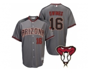 Arizona Diamondbacks #16 Chris Owings Gray Cool Base Road Jersey