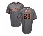 Arizona Diamondbacks #29 Jorge De La Rosa Replica Grey Road Cool Base MLB Jersey