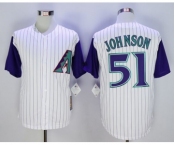Arizona Diamondbacks #51 Randy Johnson White Hall Of Fame Cool Base Stitched Baseball Jersey