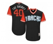 Men's 2017 Little League World Series Diamondbacks #40 Andrew Chafin The Sheriff Black Jersey