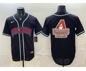 Men's Arizona Diamondbacks Team Big Logo 2026 Fashion Replica Black Out Stitched Baseball Jersey Men's Arizona Diamondbacks Team Big Logo 2026 Fashion Replica Black Out Stitched Baseball Jersey