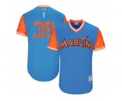 Men's 2017 Little League World Series Marlins #39 JT Riddle T Blue Jersey