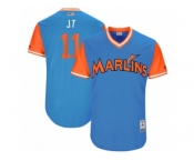 Men's 2017 Little League World Series Marlins JT Realmuto #11 JT Blue Jersey
