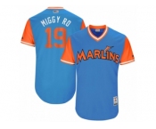 Men's 2017 Little League World Series Marlins Miguel Rojas #19 Miggy-Ro Blue Jersey