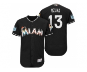 Men's Miami Marlins #13 Marchell Ozuna 2017 Spring Training Flex Base Authentic Collection Stitched Baseball Jersey