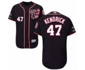 Men's Washington Nationals #47 Howie Kendrick Navy Blue Alternate Flex Base Authentic Collection 2019 World Series Champions Baseball Jersey