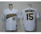 mlb jerseys oakland athletics #15 sweeney white (cool base)