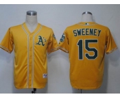 mlb jerseys oakland athletics #15 sweeney yellow