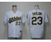 mlb jerseys oakland athletics #23 taylor white (cool base)