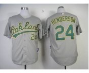 mlb jerseys oakland athletics #24 henderson grey