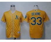 mlb jerseys oakland athletics #33 devine yellow