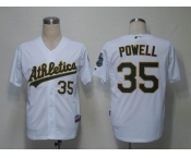 mlb jerseys oakland athletics #35 powell white (cool base)