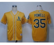 mlb jerseys oakland athletics #35 powell yellow