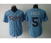 mlb jerseys tampa bay rays #5 fuld lt.blue