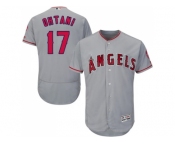 Los Angeles Angels Of Anaheim #17 Shohei Ohtani Grey Flexbase Authentic Collection Stitched MLB Jersey