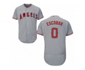 Los Angeles Angels of Anaheim #0 Yunel Escobar Grey Flexbase Authentic Collection MLB Jersey