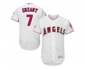 Men Los Angeles Angels Of Anaheim #7 Zack Cozart White Flexbase Authentic Collection Stitched MLB Jersey