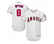 Men Los Angeles Angels Of Anaheim #8 Justin Upton White Flexbase Authentic Collection Stitched Baseball Jersey