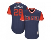 Men's 2017 Little League World Series Angels #28 Andrew Heaney Heandog Navy Jersey