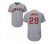 Men's Majestic Los Angeles Angels of Anaheim #29 Rod Carew Grey Flexbase Authentic Collection MLB Jersey