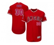 Men's Majestic Los Angeles Angels of Anaheim #30 Nolan Ryan Red Flexbase Authentic Collection MLB Jersey